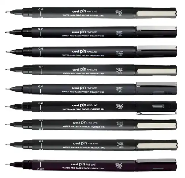 FINELINER UNI-BALL PIN 0.5MM ZWART