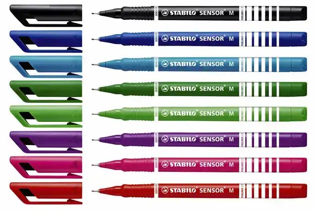 FINELINER STABILO SENSOR 187/41 M BLAUW