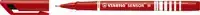 FINELINER STABILO SENSOR 187/40 M ROOD