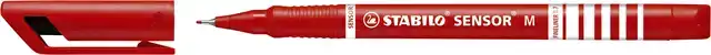 FINELINER STABILO SENSOR 187/40 M ROOD