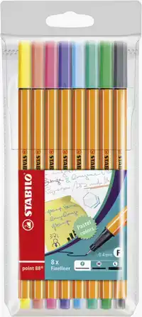 FINELINER STABILO POINT 88/8 F PASTEL