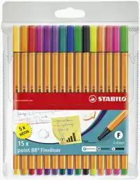 FINELINER STABILO POINT 88/15 F ASS