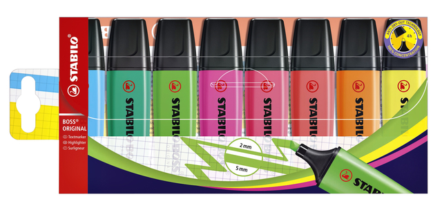 MARKEERSTIFT STABILO BOSS 70/8 8ST