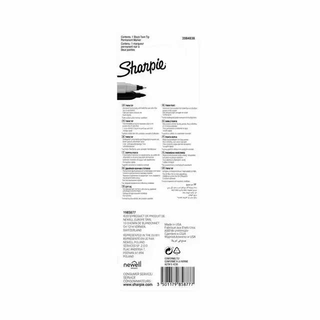 VILTSTIFT SHARPIE TWIN TIP UF EN F