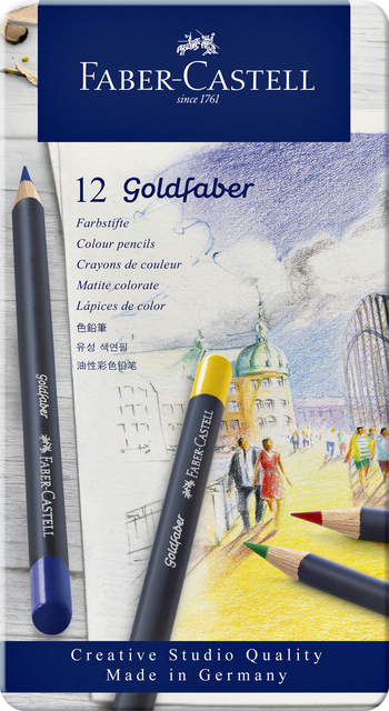 KLEURPOTLOOD FABER-CASTELL GOLDFABER ETUI à 12 STUKS