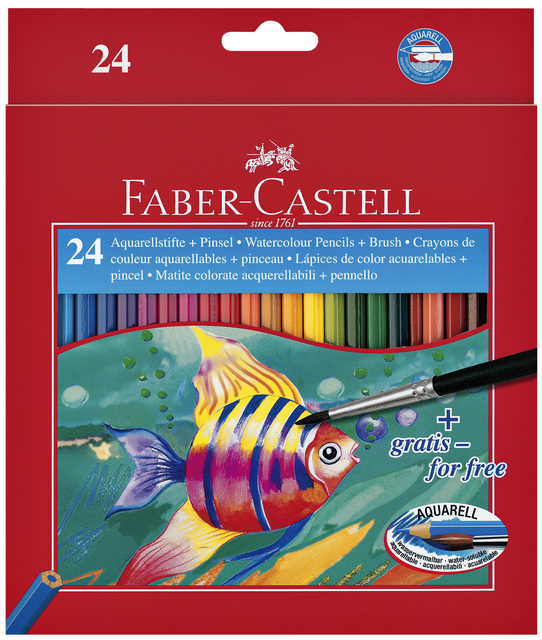 KLEURPOTLOOD FABER-CASTELL AQUAREL 24ST