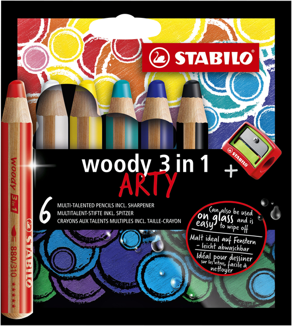 KLEURPOTLOOD STABILO 880 WOODY 3 IN 1