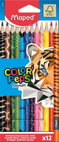 KLEURPOTLOOD MAPED COLORPEPS ANIMALS 12