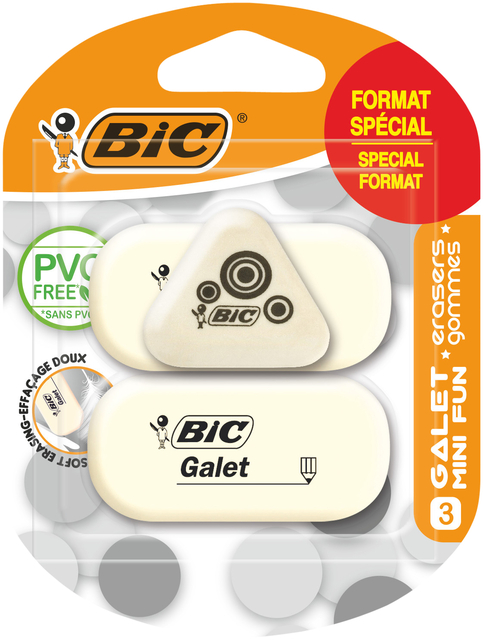 GUM BIC GALET PVC VRIJ 3 FORMATEN