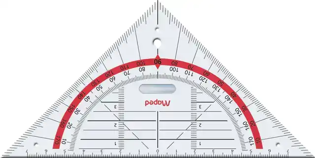 GEODRIEHOEK MAPED TECHNIC 16CM