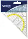 GEODRIEHOEK WESTCOTT 14CM TRANSPARANT
