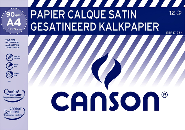 KALKPAPIER CANSON 12VEL 90GR A4