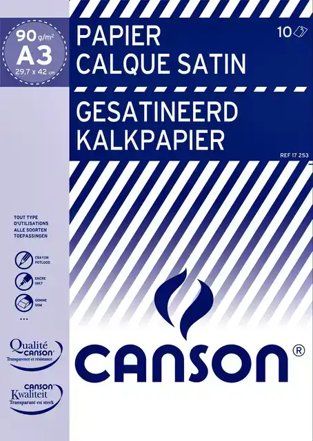 KALKPAPIER CANSON 10VEL 90GR A3