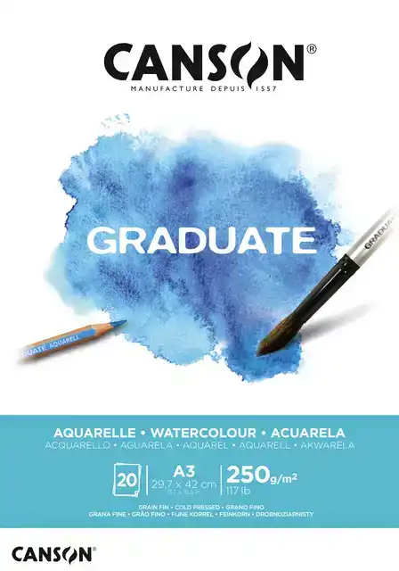 AQUARELPAPIER CANSON GRADUATE 20VEL