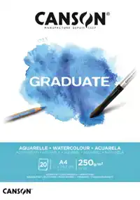 AQUARELBLOK CANSON GRAD A4 20V 250GR