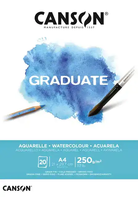 AQUARELPAPIER CANSON GRADUATE 20VEL