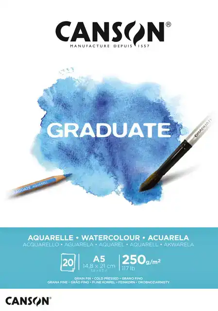 AQUARELPAPIER CANSON GRADUATE 20VEL