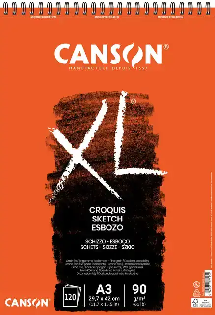 SCHETSPAPIER CANSON XL SKETCH 90GR A3
