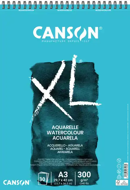 AQUARELPAPIER CANSON XL 30VEL 300GR A3