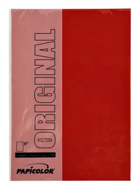 KOPIEERPAPIER PAPICOLOR A4 200GR ROOD