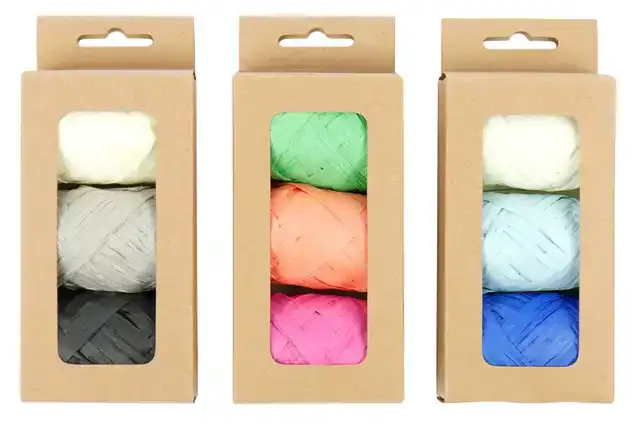 LINT RAFFIA ASSORTI ORANJE GROEN ROZE