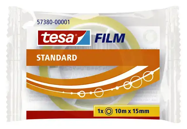 PLAKBAND TESAFILM STANDAARD 10MX15MM