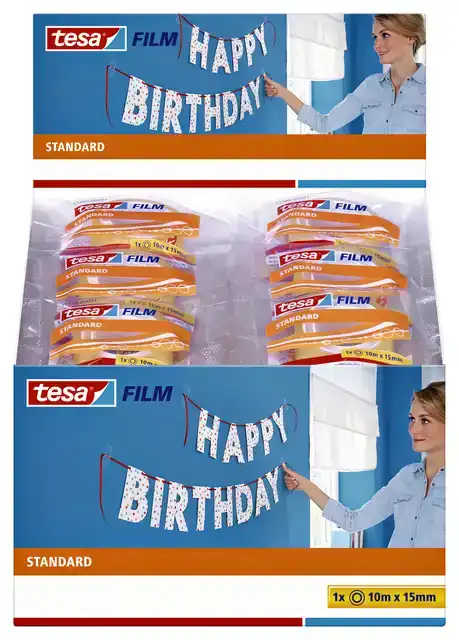 PLAKBAND TESAFILM STANDAARD 10MX15MM