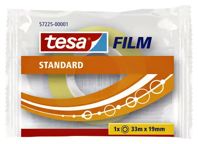 PLAKBAND TESAFILM STANDAARD 33MX19MM