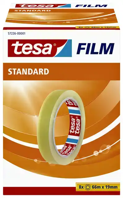 PLAKBAND TESAFILM STANDAARD 66MX19MM