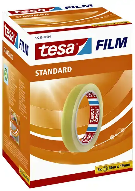 PLAKBAND TESAFILM STANDAARD 66MX19MM