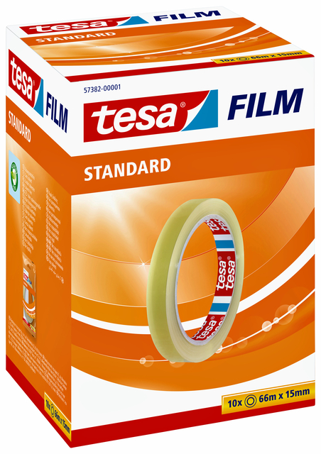 PLAKBAND TESAFILM STANDAARD 66MX15MM