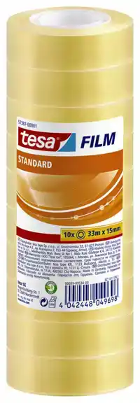 PLAKBAND TESAFILM STANDAARD 33MX15MM TR