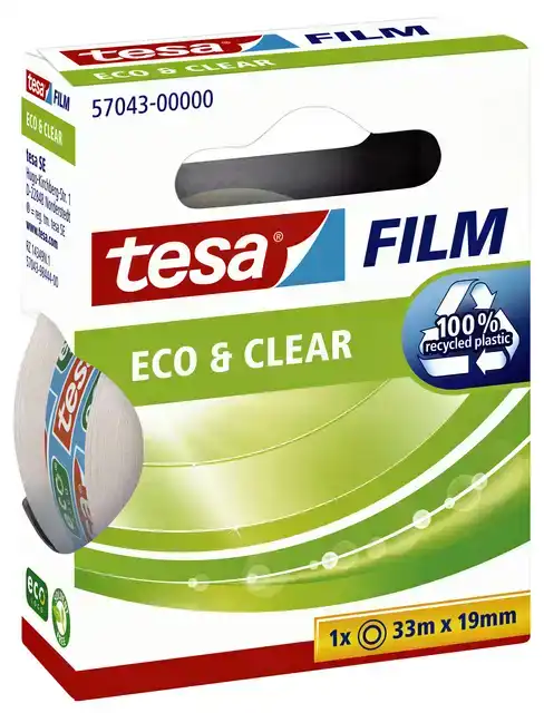 PLAKBAND TESAFILM ECO CLEAR 33MX19MM