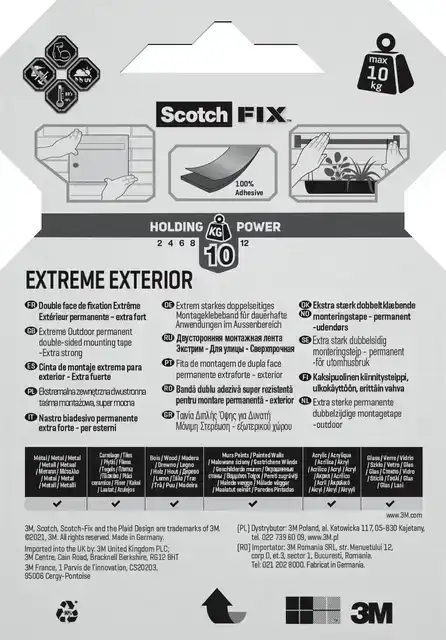 PLAKBAND SCOTCH EXTREME EXTERIOR 19MM X