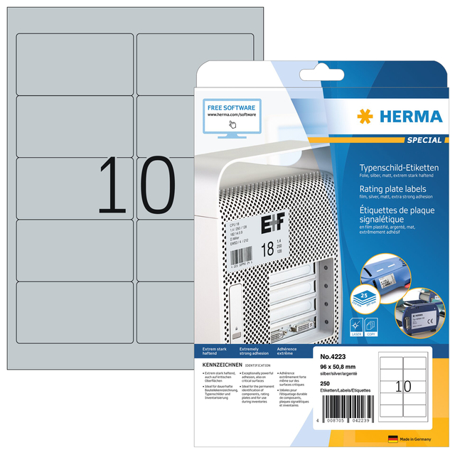 ETIKET HERMA 4223 96X50.8MM FOLIE