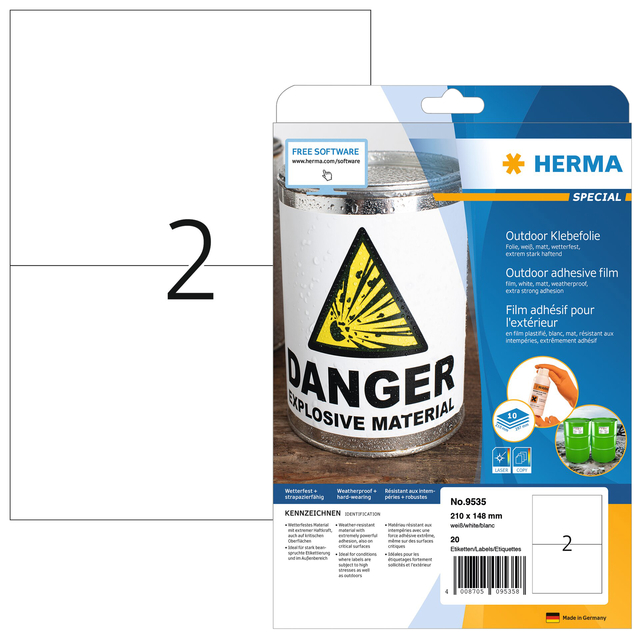 ETIKET HERMA 9535 A5 210X148MM 20ST
