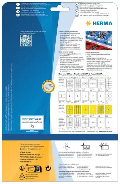 ETIKET HERMA 8034 30MM ROND 1200STUKS