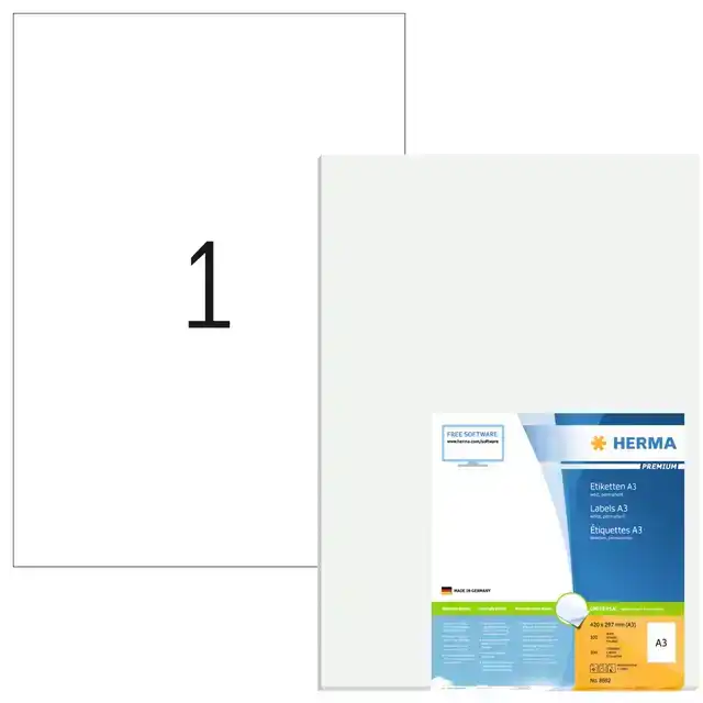 ETIKET HERMA 8692 A3 420X297MM 100ST