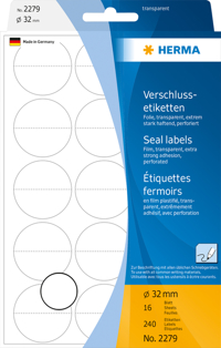 ETIKET HERMA 2279 32MM TRANSPARANT