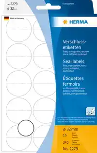 ETIKET HERMA 2279 32MM TRANSPARANT