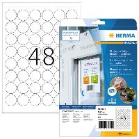 ETIKET HERMA 4571 30MM ROND FOLIE WIT