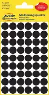 ETIKET AZ 3140 ROND 12MM ZWART 270STUKS