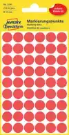 ETIKET AZ 3141 ROND 12MM ROOD 270STUKS