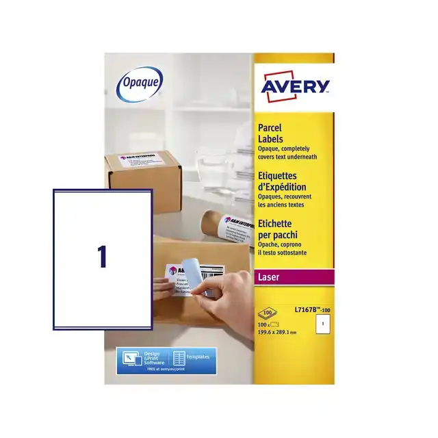 ETIKET AVERY L7167B 199.6X289.1MM
