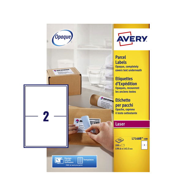 ETIKET AVERY L7168B 199.6X143.5MM