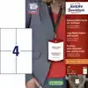 BADGE AVERY 4834 A6 + INSTEEKKAARTEN +