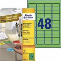 ETIKET AVERY L6040-20 45.7X21.2MM GROEN