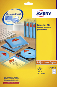 CD INLEGKAART AVERY L7435-25 151 X118MM
