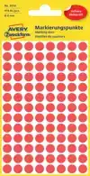 ETIKET AZ 3010 ROND 8MM ROOD 416STUKS