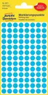ETIKET AZ 3011 ROND 8MM BLAUW 416STUKS